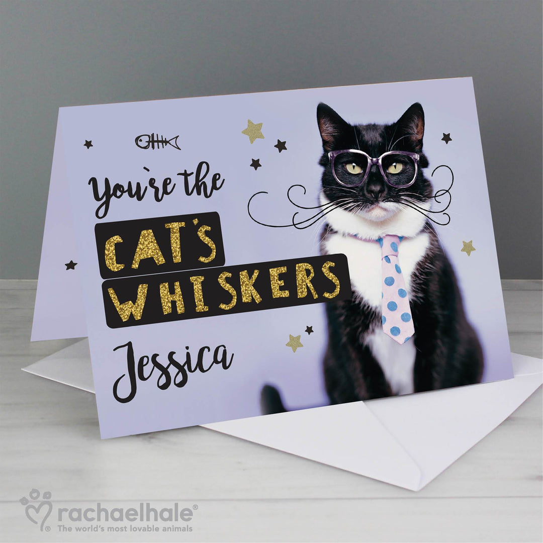 Personalised Memento Greetings Cards Personalised Rachael Hale Youre the Cats Whiskers Card
