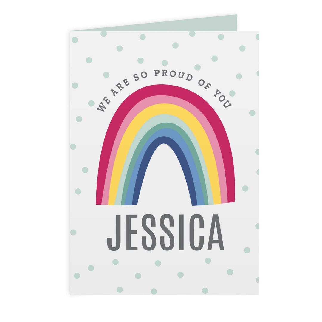Personalised Memento Greetings Cards Personalised Rainbow Card
