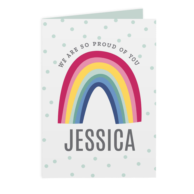 Personalised Memento Greetings Cards Personalised Rainbow Card