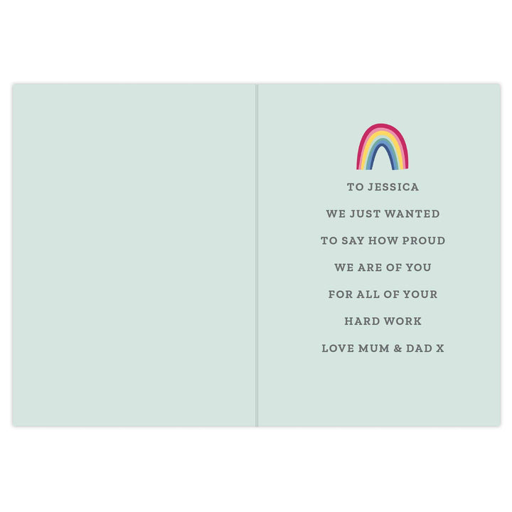 Personalised Memento Greetings Cards Personalised Rainbow Card