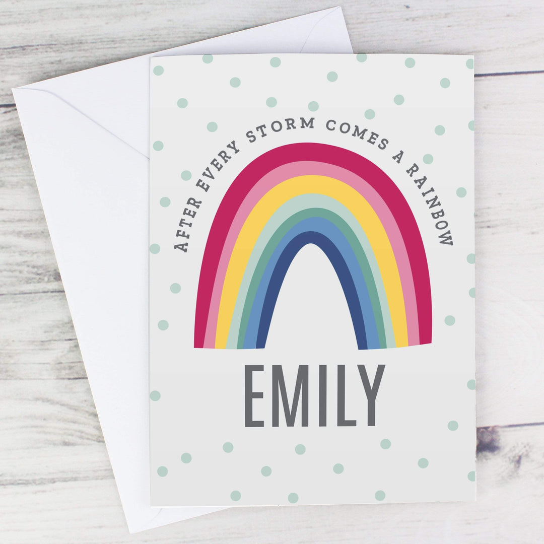 Personalised Memento Greetings Cards Personalised Rainbow Card
