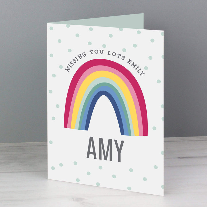 Personalised Memento Greetings Cards Personalised Rainbow Card