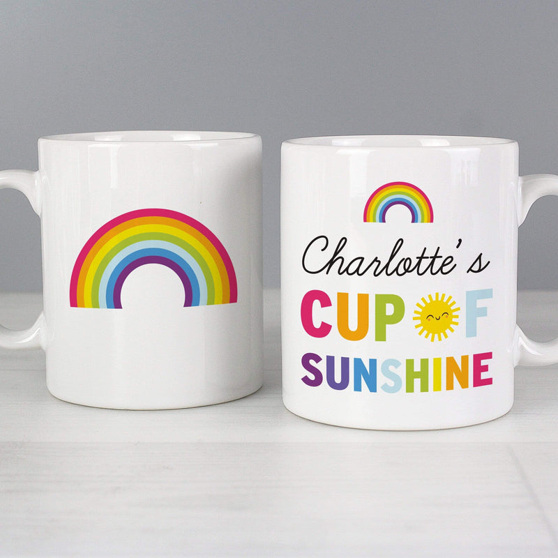 Personalised Memento Mugs Personalised Rainbow Cup of Sunshine Mug