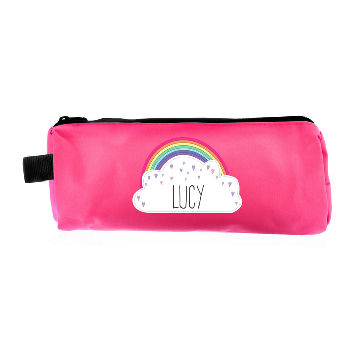 Personalised Memento Stationery &amp; Pens Personalised Rainbow Pink Pencil Case