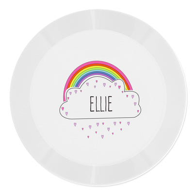 Personalised Memento Mealtime Essentials Personalised Rainbow Plastic Plate