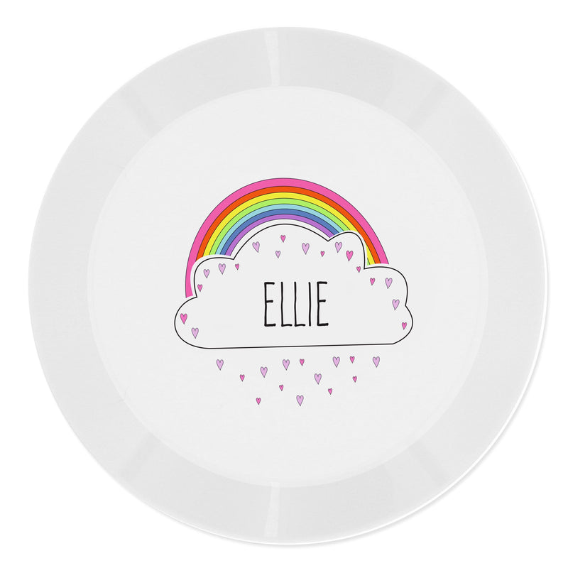 Personalised Memento Mealtime Essentials Personalised Rainbow Plastic Plate