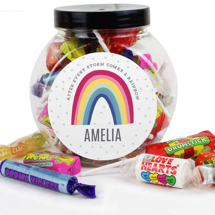 Personalised Memento Food &amp; Drink Personalised Rainbow Sweet Jar