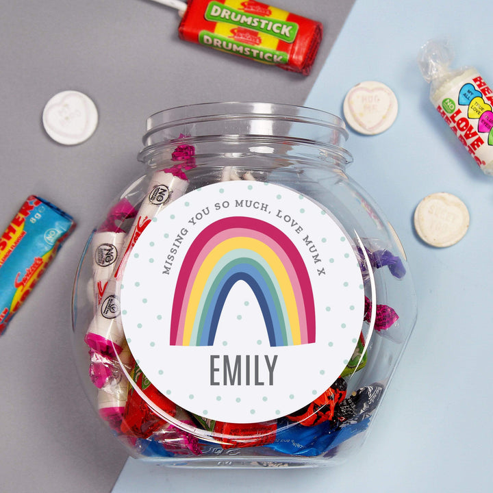 Personalised Memento Food &amp; Drink Personalised Rainbow Sweet Jar
