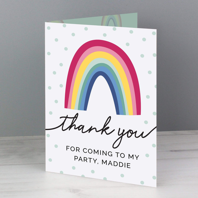 Personalised Memento Greetings Cards Personalised Rainbow Thank You Card