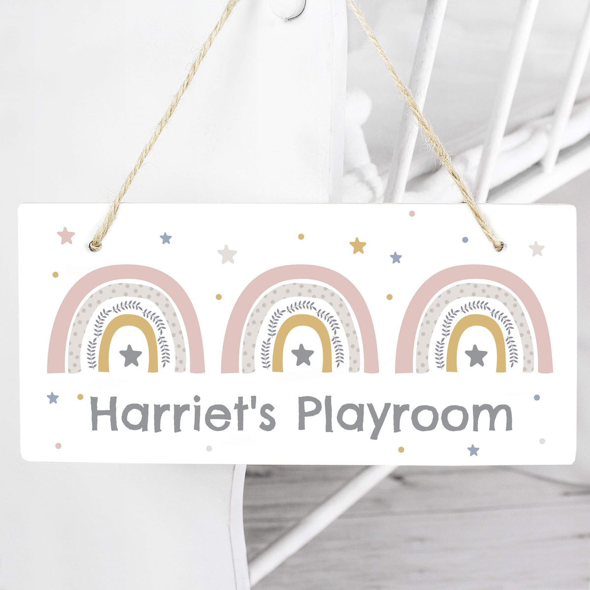 Personalised Memento Personalised Rainbow Wooden Sign