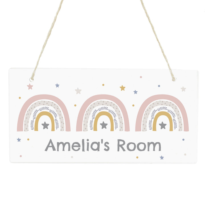 Personalised Memento Personalised Rainbow Wooden Sign