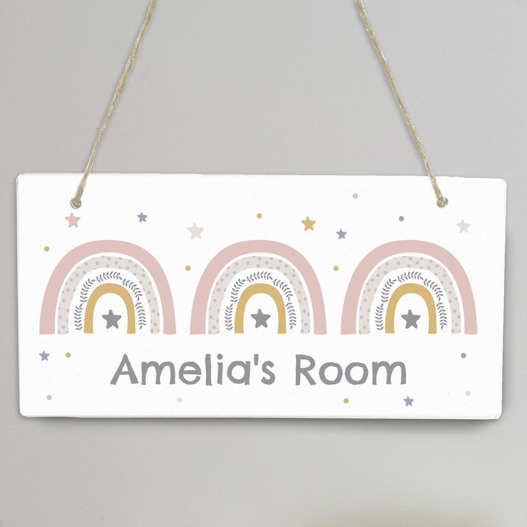 Personalised Memento Personalised Rainbow Wooden Sign