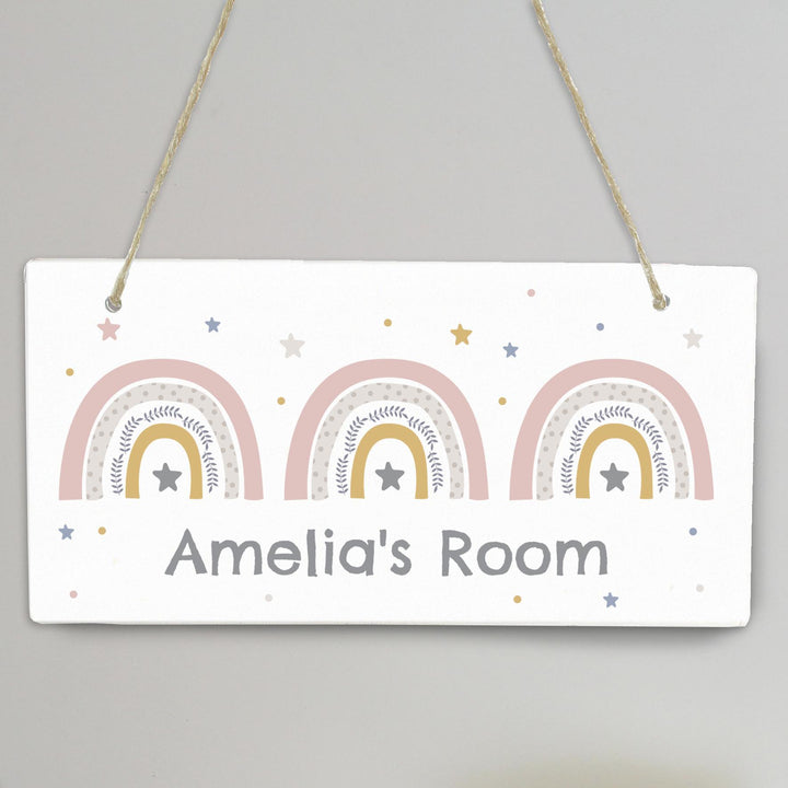 Personalised Memento Personalised Rainbow Wooden Sign
