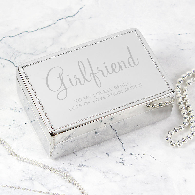 Personalised Memento Personalised Rectangular Jewellery Box