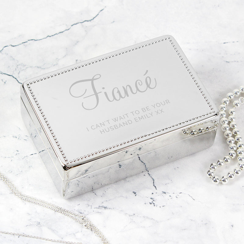 Personalised Memento Personalised Rectangular Jewellery Box