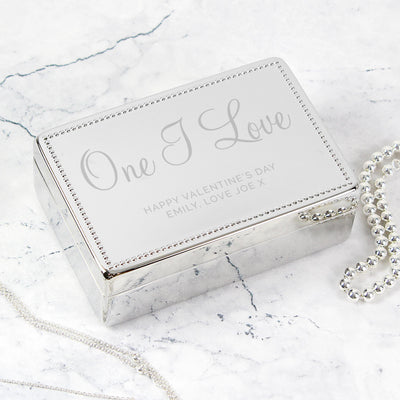 Personalised Memento Personalised Rectangular Jewellery Box