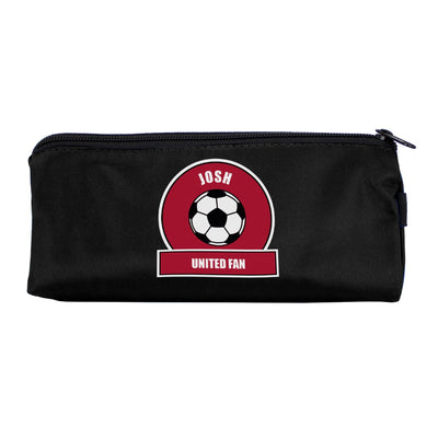 Personalised Memento Stationery & Pens Personalised Red Football Fan Pencil Case