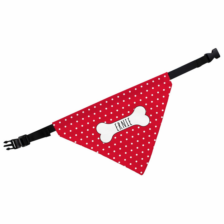 Personalised Memento Personalised Red Polka Dot Dog Bandana