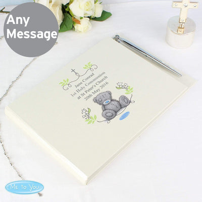 Personalised Memento Photo Frames, Albums and Guestbooks Personalised Religious Cross Hardback Guest Book & Pen