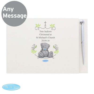 Personalised Memento Photo Frames, Albums and Guestbooks Personalised Religious Cross Hardback Guest Book & Pen