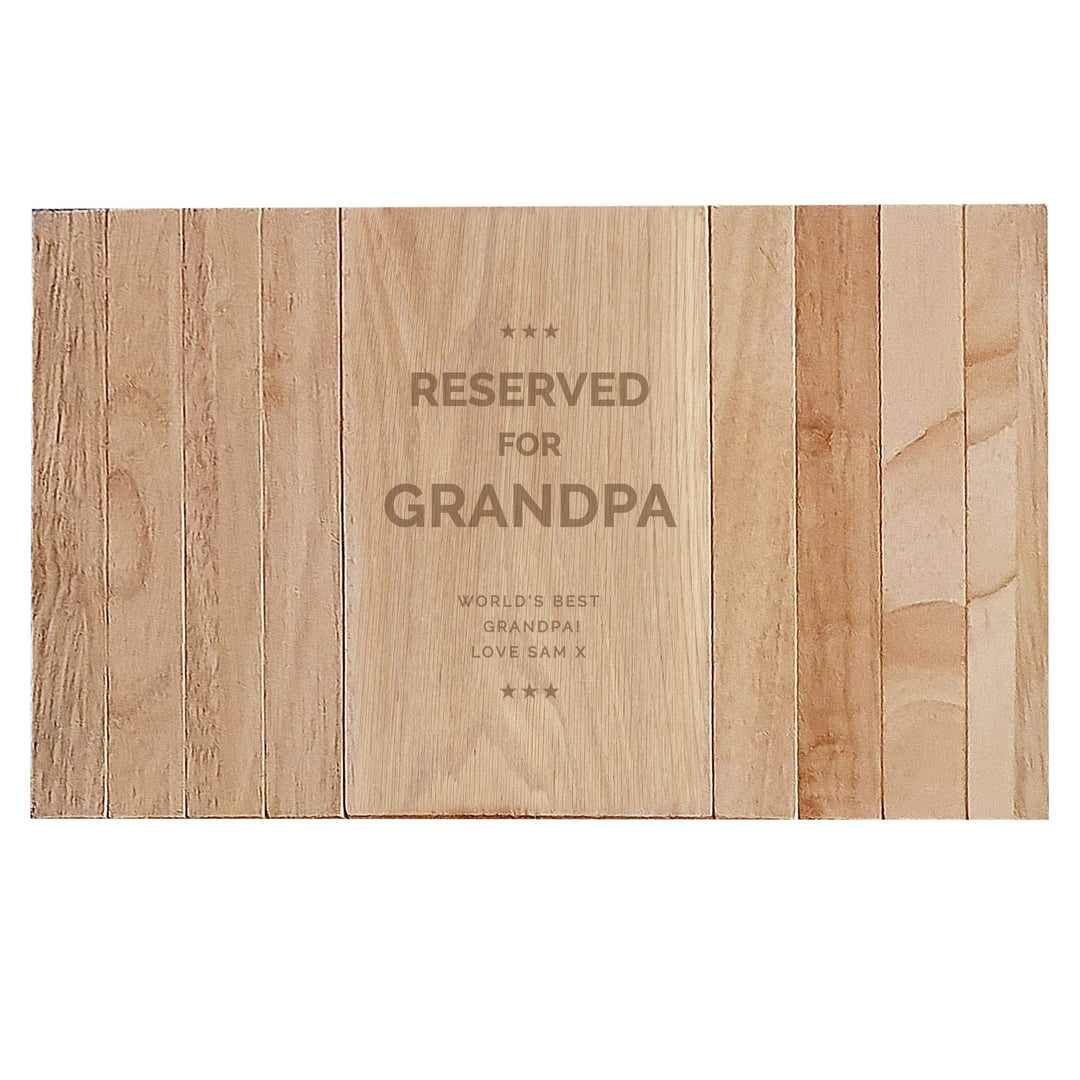 Personalised Memento Wooden Personalised Reserved For Wooden Sofa Tray