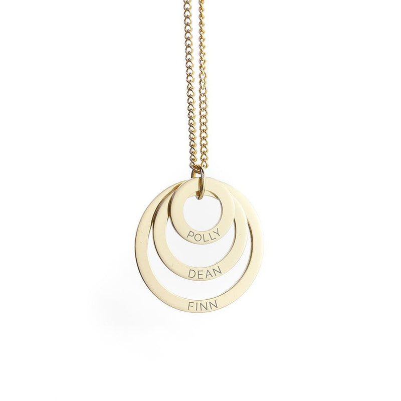 Treat Gold Personalised Rings Of Love Necklace