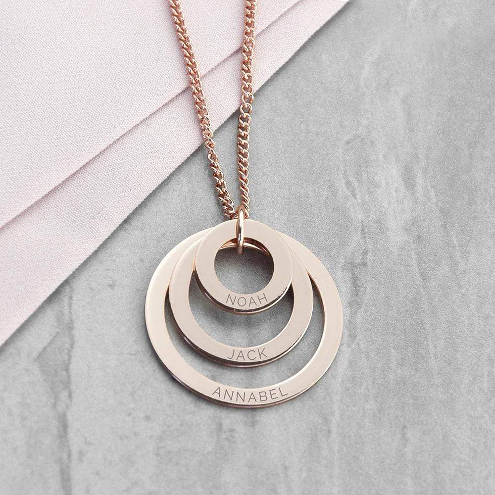 Treat Personalised Rings Of Love Necklace