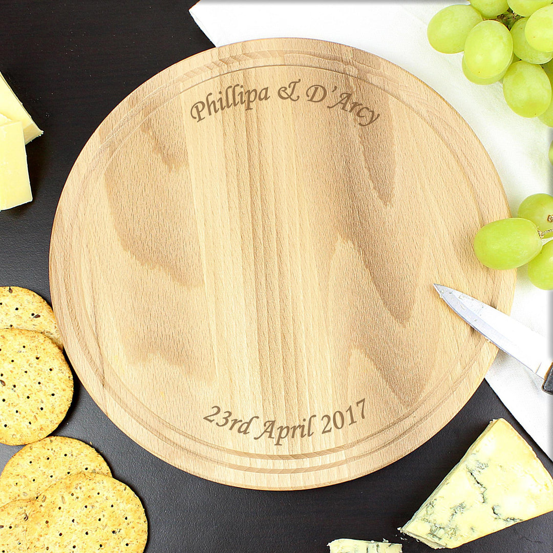 Personalised Memento Personalised Round Chopping Board