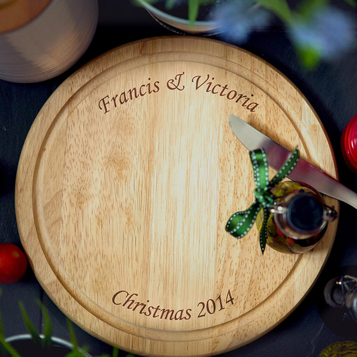 Personalised Memento Personalised Round Chopping Board