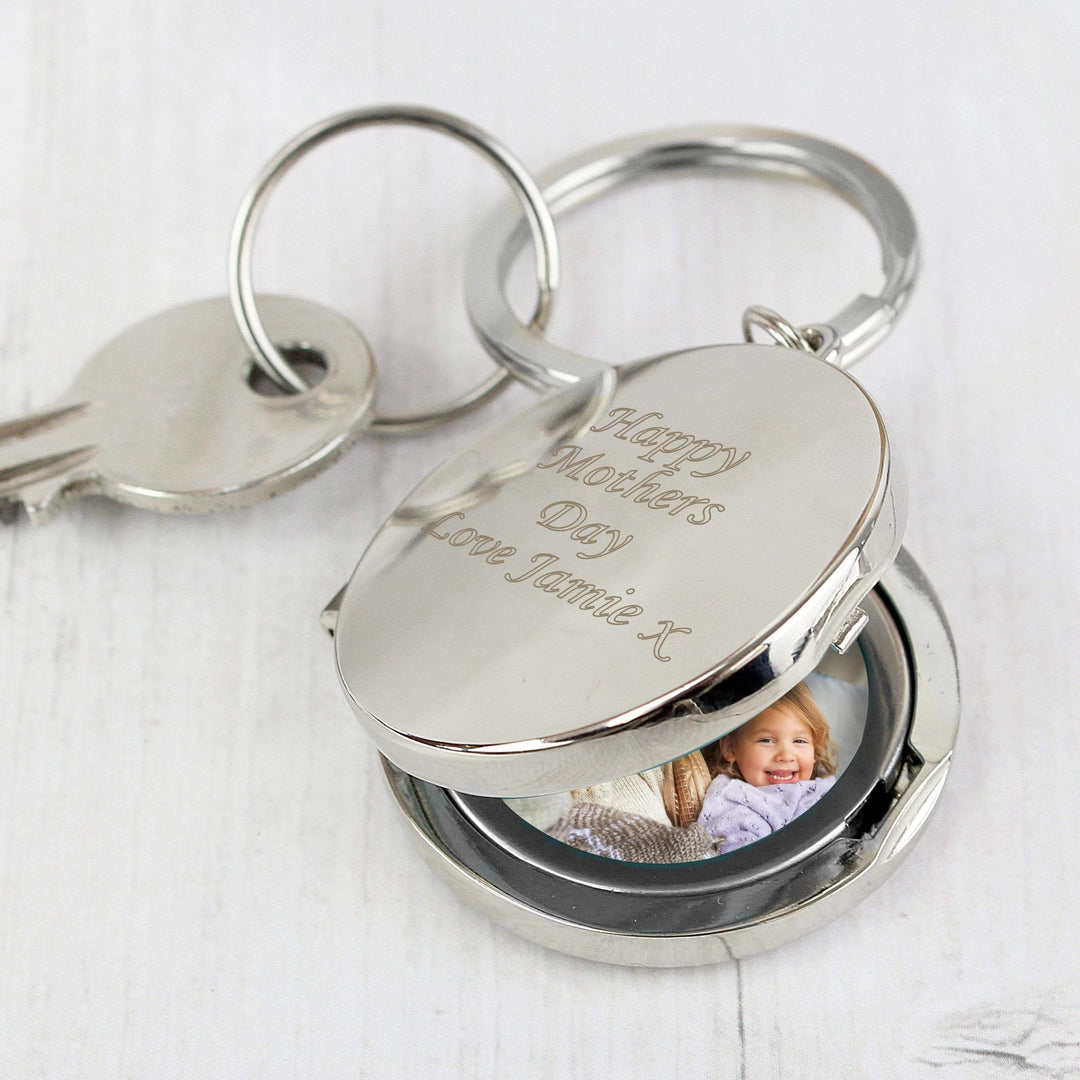Personalised Memento Keepsakes Personalised Round Photo Keyring