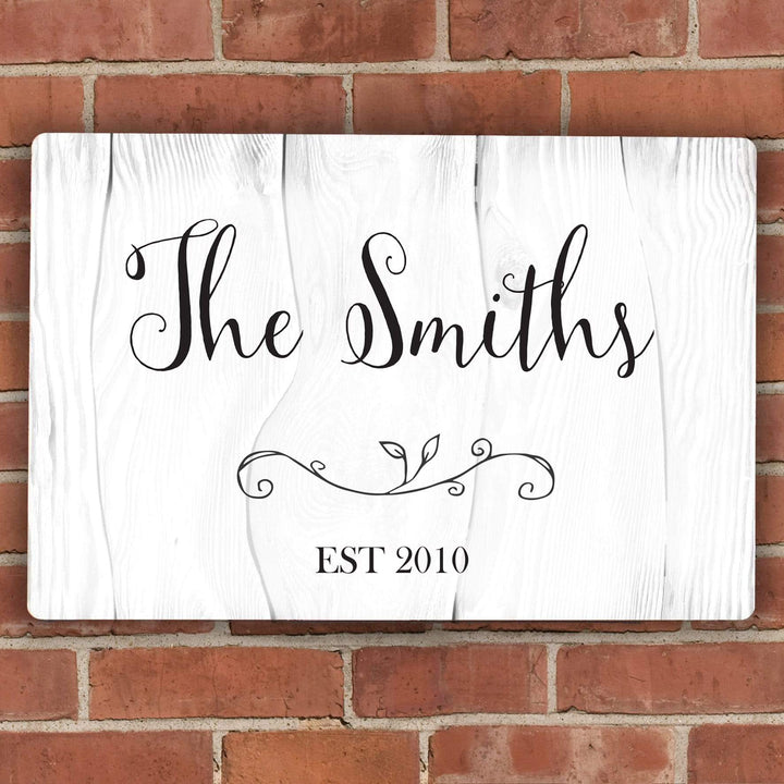 Personalised Memento Hanging Decorations &amp; Signs Personalised Rustic Metal Sign