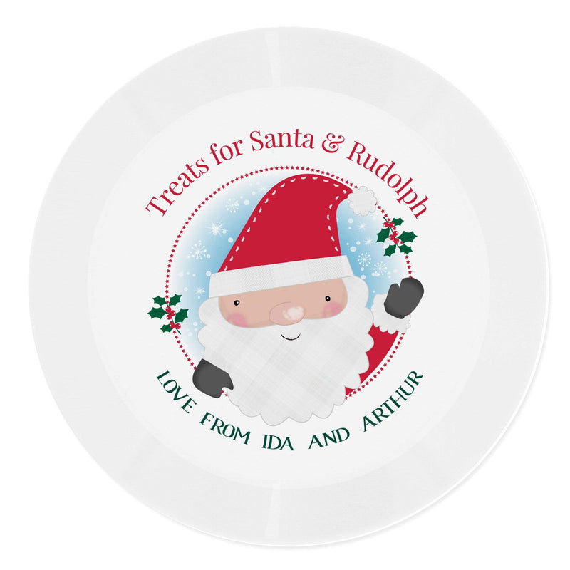Personalised Memento Kitchen, Baking & Dining Gifts Personalised Santa Christmas Eve Mince Pie Plastic Plate