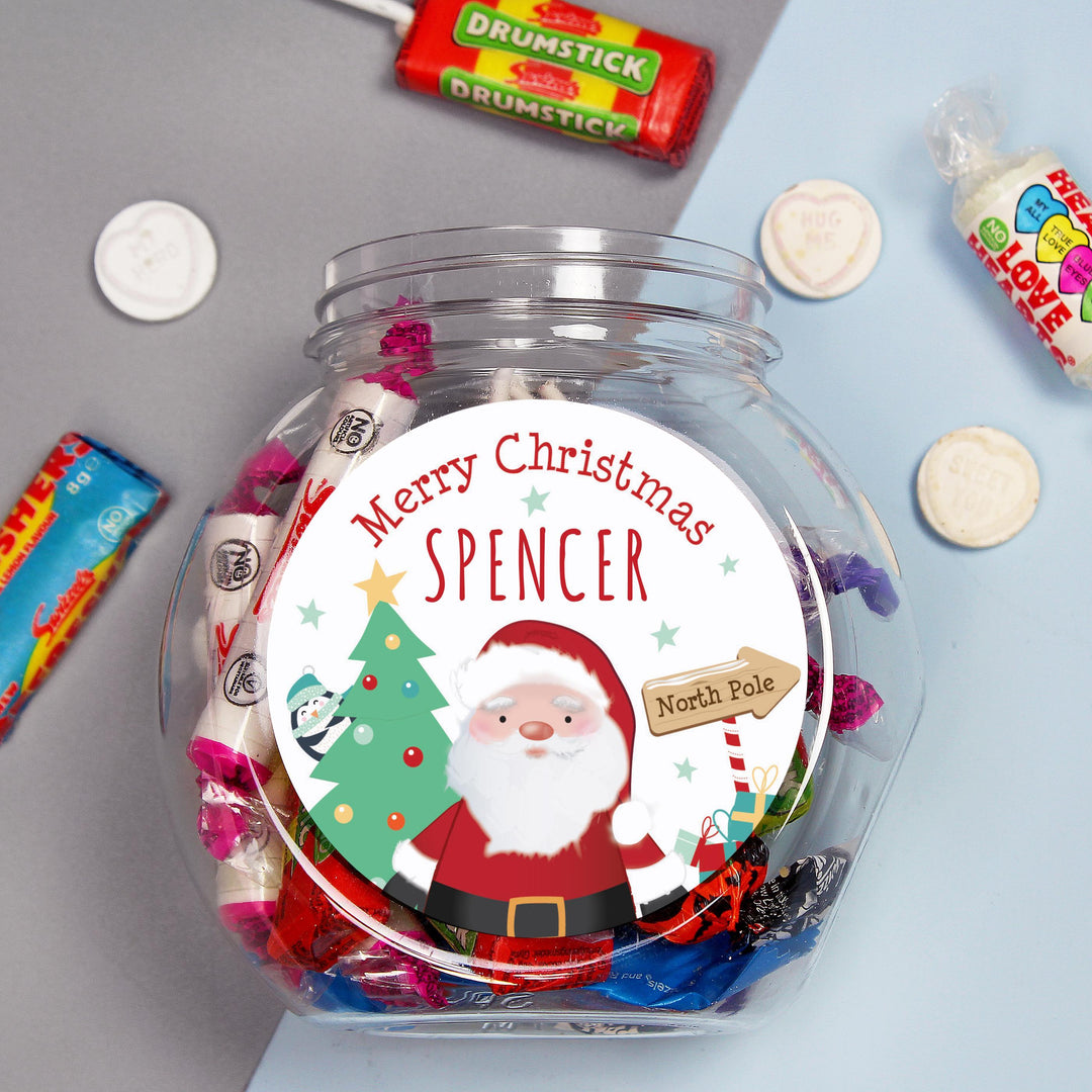 Personalised Memento Personalised Santa Sweet Jar