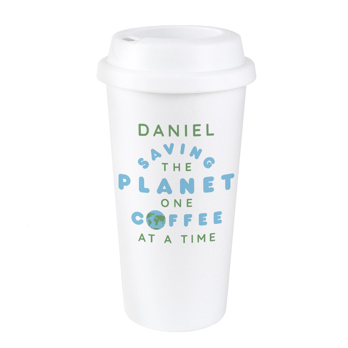 Personalised Memento Personalised 'Saving the Planet' Insulated Eco Travel Cup