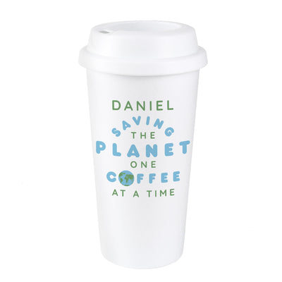 Personalised Memento Personalised 'Saving the Planet' Insulated Eco Travel Cup