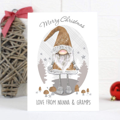 Personalised Memento Greetings Cards Personalised Scandinavian Christmas Gnome Card