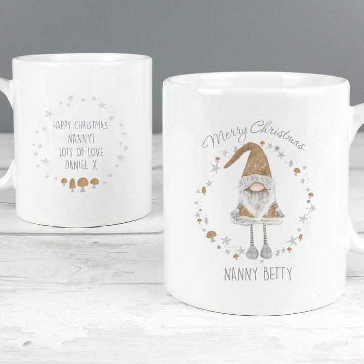 Personalised Memento Mugs Personalised Scandinavian Christmas Gnome Mug