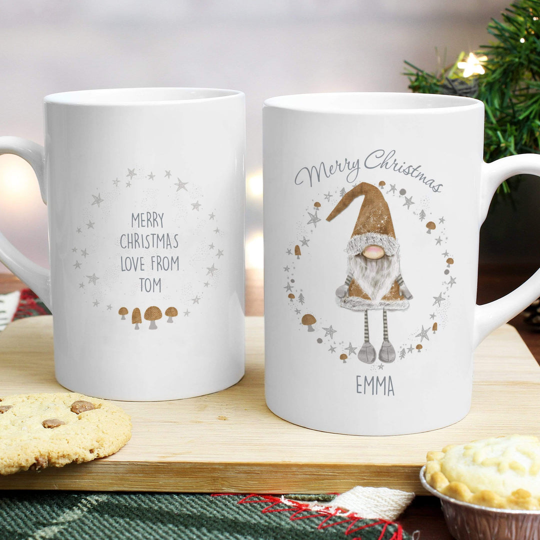Personalised Memento Mugs Personalised Scandinavian Christmas Gnome Mug
