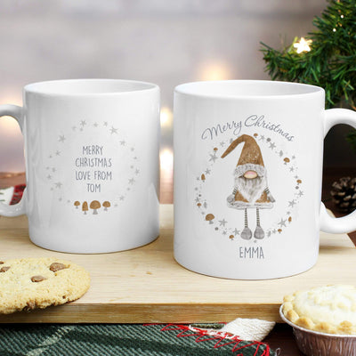 Personalised Memento Mugs Personalised Scandinavian Christmas Gnome Mug
