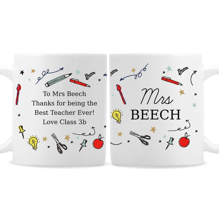 Personalised Memento Mugs Personalised School Teachers Mug