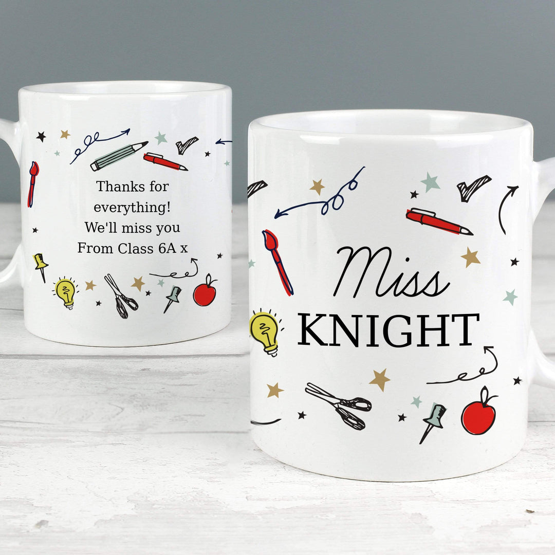Personalised Memento Mugs Personalised School Teachers Mug