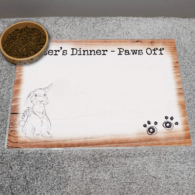 Personalised Memento Mealtime Essentials Personalised Scribble Bunny Placemat