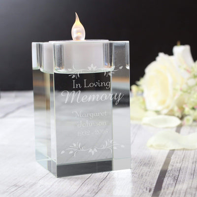 Personalised Memento Candles & Reed Diffusers Personalised Sentiments Glass Tea Light Holder