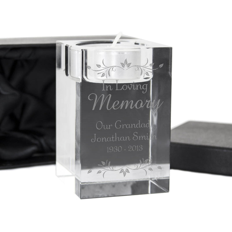 Personalised Memento Candles & Reed Diffusers Personalised Sentiments Glass Tea Light Holder