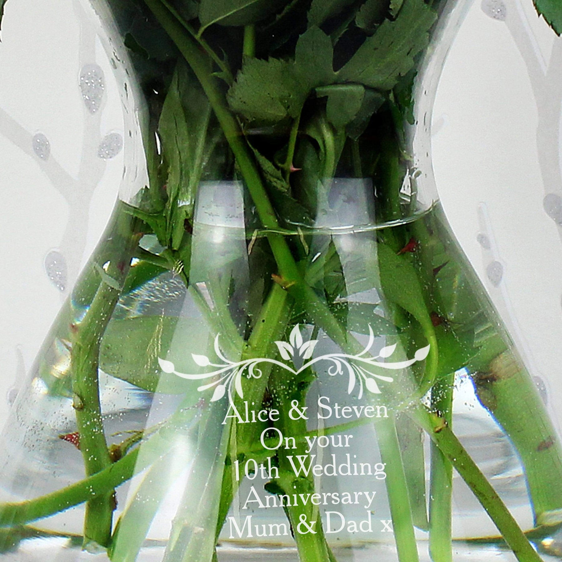 Sentiments Glass Personalised Sentiments Glass Vase Delivered | The Personal Shop