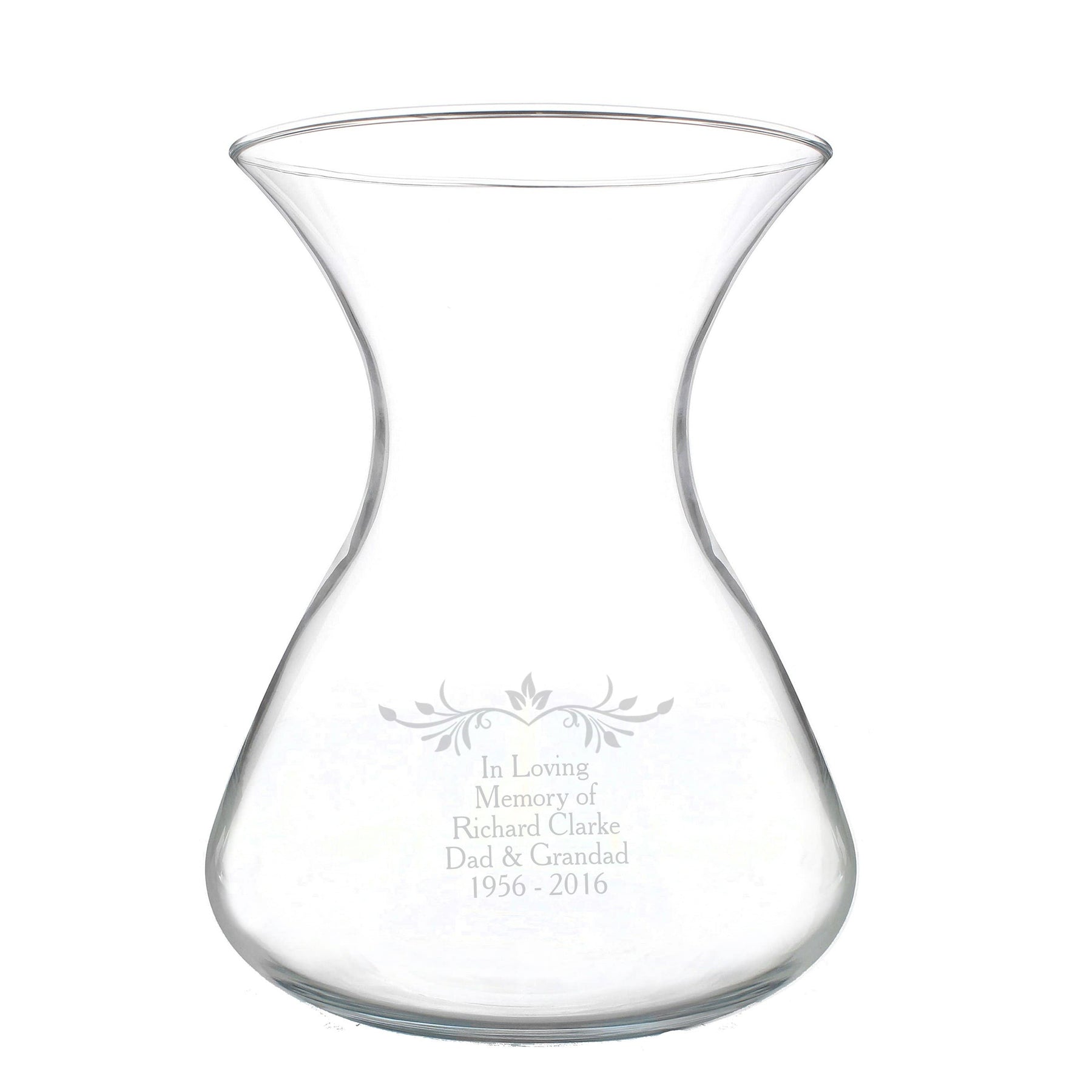 Sentiments Glass Personalised Sentiments Glass Vase Delivered | The Personal Shop