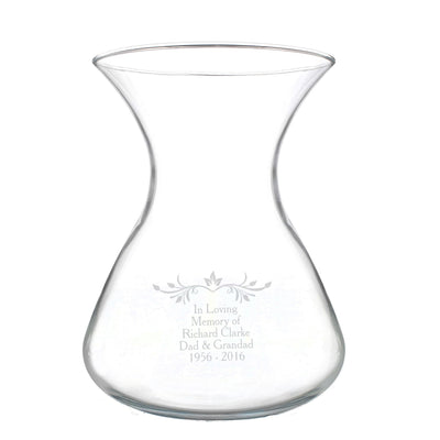 Personalised Memento Vases Personalised Sentiments Glass Vase