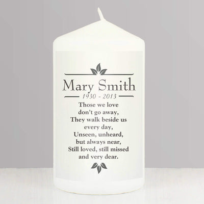 Personalised Memento Candles & Reed Diffusers Personalised Sentiments 'Those We Love' Pillar Candle