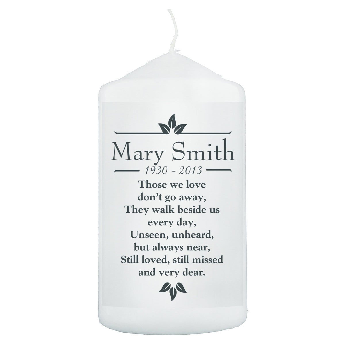 Personalised Memento Candles & Reed Diffusers Personalised Sentiments 'Those We Love' Pillar Candle