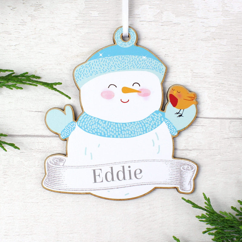 Personalised Memento Hanging Decorations & Signs Personalised Set of Four Colourful Christmas Characters Wooden Hanging Decorations
